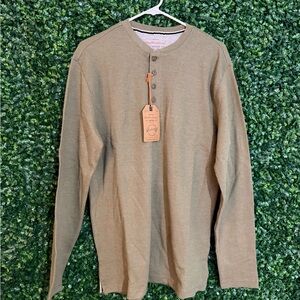 Weatherproof Men's Green Long Sleeve Henley